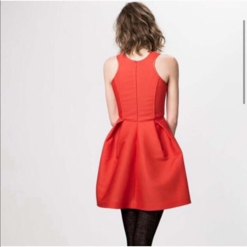 Maje 'Grease' Red Ribbed Mini Dress - Picture 2 of 8